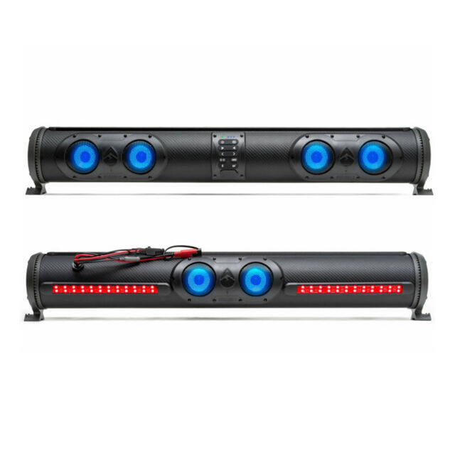 Soundbar Speaker Golf Cart Amplified ATV UTV Bt Connector 8 Speaker Tahan Air dengan Pencahayaan LED