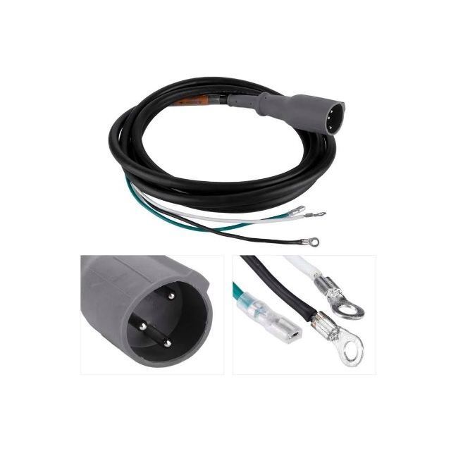 48V Charger Plug for Club Car DS & Precedent 1, 3-Pin Male Plug With DC Cordset, Mengganti OEM# 101828901 103429001 101128901